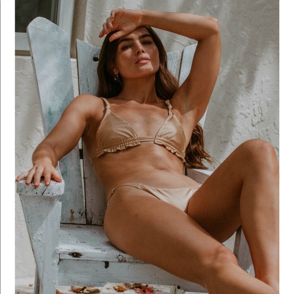 Bronze Ruffle Bikini - Picture 2 of 4